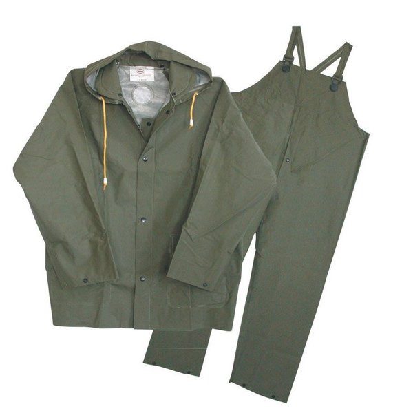 Safety Works 3Pc 2Xl Grn Rain Suit 3PR0300GJ